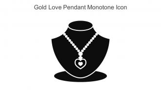 Gold Love Pendant Monotone Icon In Powerpoint Pptx Png And Editable Eps Format