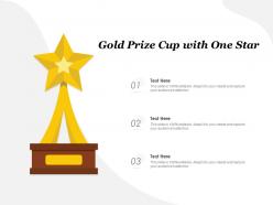 Gold Prize Cup With One Star