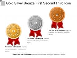 Gold silver bronze first second third icon