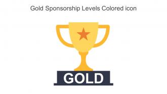 Gold Sponsorship Levels Colored Icon In Powerpoint Pptx Png And Editable Eps Format