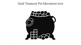 Gold Treasure Pot Monotone Icon In Powerpoint Pptx Png And Editable Eps Format