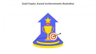 Gold Trophy Award Achievements Illustration