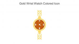 Gold Wrist Watch Colored Icon In Powerpoint Pptx Png And Editable Eps Format