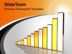 Golden and silver bar graph growth powerpoint templates ppt themes and graphics 0213
