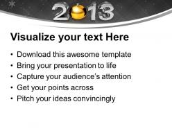 Golden ball new year 2013 powerpoint templates ppt themes and graphics 0113
