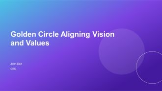 Golden Circle Aligning Vision And Values PPT PowerPoint AT