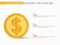 Golden circle embedded with dollar sign