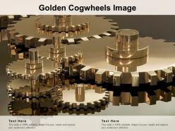 Golden cogwheels image
