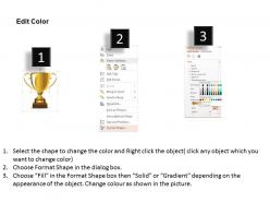 Golden cup of victory and success powerpoint template