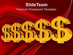 Golden dollar signs placed together powerpoint templates ppt themes and graphics 0213