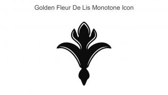 Golden Fleur De Lis Monotone Icon In Powerpoint Pptx Png And Editable Eps Format