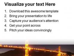 Golden gate bridge beauty powerpoint templates and powerpoint backgrounds 0211
