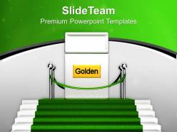Golden Gate On Green Carpet Success Powerpoint Templates Ppt Themes And Graphics 0313