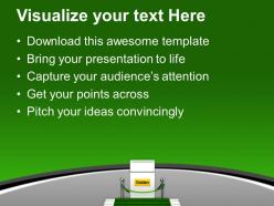 Golden gate on green carpet success powerpoint templates ppt themes and graphics 0313