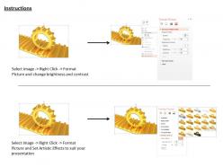 Golden gear for process control image graphics for powerpoint