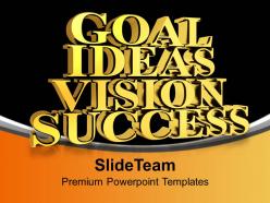 Golden goal ideas vision success powerpoint templates ppt backgrounds for slides 0113