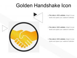 Golden handshake icon