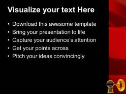 Golden key in keyhole success business powerpoint templates ppt themes and graphics 0113