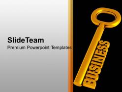 Golden Key With Word Business Security PowerPoint Templates PPT Themes And Graphics 0213