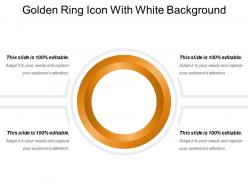 Golden ring icon with white background