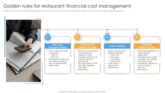 Golden Rules For Restaurant Financial Cost Management