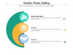 Golden rules selling ppt powerpoint presentation inspiration background cpb