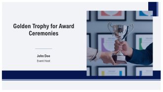 Golden Trophy For Award Ceremonies PPT Demonstration AT
