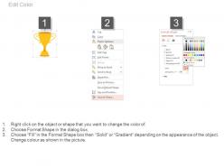 Golden trophy for business success representation powerpoint slides