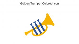 Golden Trumpet Colored Icon In Powerpoint Pptx Png And Editable Eps Format