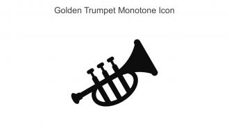 Golden Trumpet Monotone Icon In Powerpoint Pptx Png And Editable Eps Format