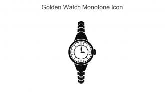 Golden Watch Monotone Icon In Powerpoint Pptx Png And Editable Eps Format