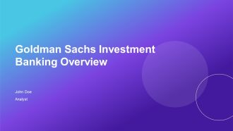 Goldman Sachs Investment Banking Overview PPT Example AT