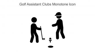 Golf Assistant Clubs Monotone Icon In Powerpoint Pptx Png And Editable Eps Format