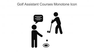 Golf Assistant Courses Monotone Icon In Powerpoint Pptx Png And Editable Eps Format