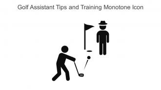 Golf Assistant Tips And Training Monotone Icon In Powerpoint Pptx Png And Editable Eps Format