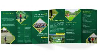 Golf Brochure Charity Tournament Trifold