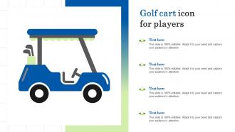Golf cart icon for players