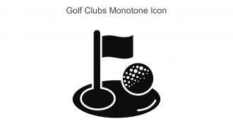 Golf Clubs Monotone Icon In Powerpoint Pptx Png And Editable Eps Format