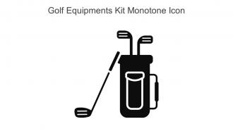 Golf Equipments Kit Monotone Icon In Powerpoint Pptx Png And Editable Eps Format