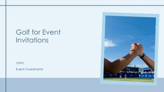 Golf For Event Invitations PPT Guidelines AT