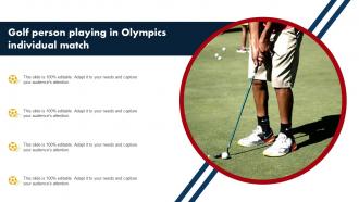 Golf Person Playing In Olympics Individual Match