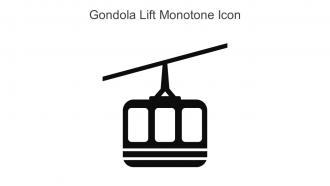 Gondola Lift Monotone Icon In Powerpoint Pptx Png And Editable Eps Format