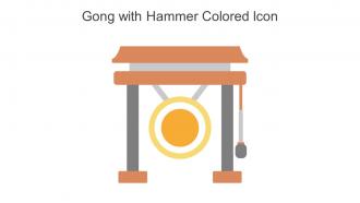 Gong With Hammer Colored Icon In Powerpoint Pptx Png And Editable Eps Format