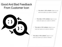 Good and bad feedback from customer icon