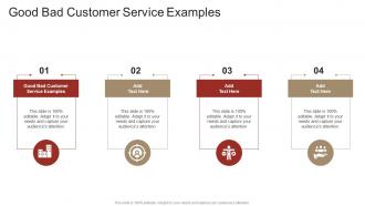 Good Bad Customer Service Examples In Powerpoint And Google Slides Cpb