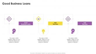 Good Business Loans In Powerpoint And Google Slides Cpb