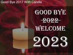 Good bye 2022 with candle sample of ppt