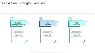 Good Core Strength Exercises In Powerpoint And Google Slides Cpb