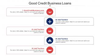 Good Credit Business Loans Ppt Powerpoint Presentation Model Ideas Cpb