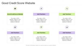Good Credit Score Website In Powerpoint And Google Slides Cpb